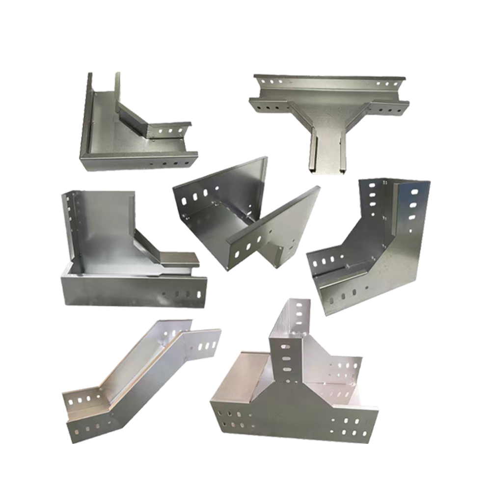 Cable Tray Directional Fittings / Cable Tray Bend & Branch Fittings 90° Horizontal Elbow / Flat 90 Bend Horizontal Tee Vertical Up Elbow / Inner Riser Bend Vertical Down Elbow / Outer Drop Bend