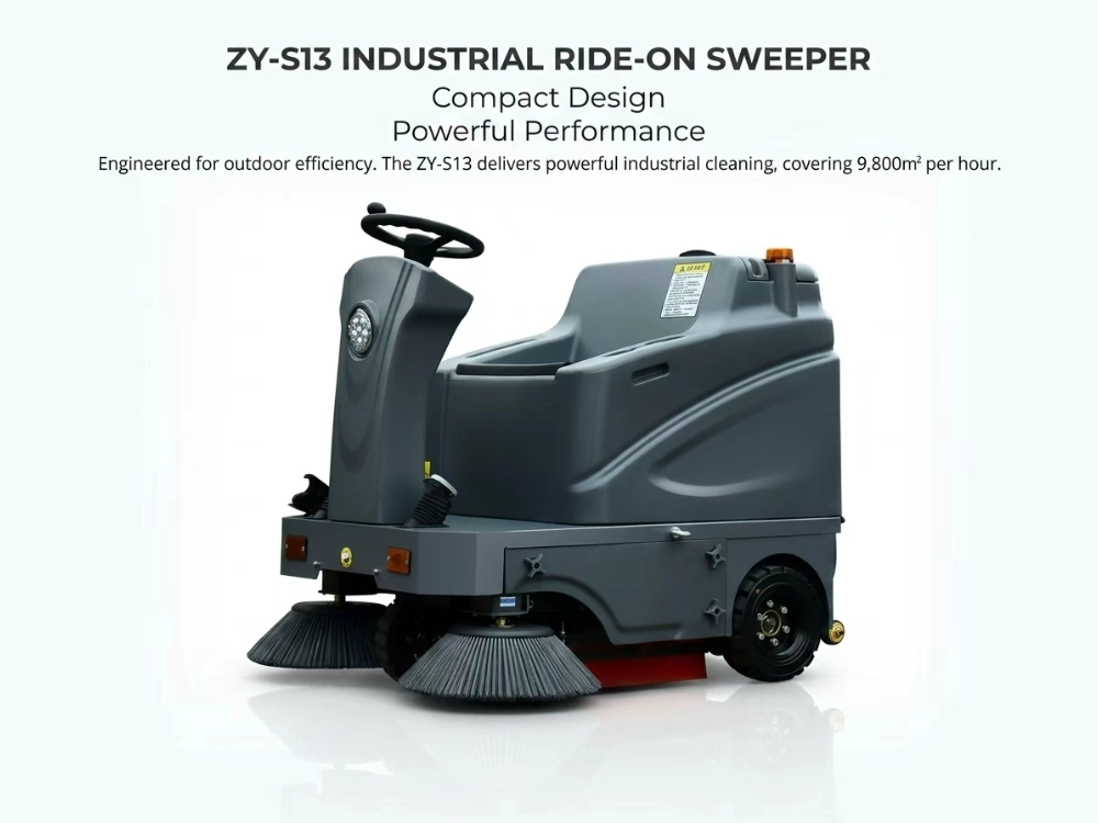 ZY-S13 Industrial Ride-On Floor Sweeper & Vacuum Cleaner