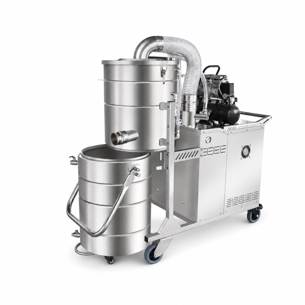 ZY-G2 industrial vacuum cleaner with separable stainless steel tank for easy emptying and cleaning