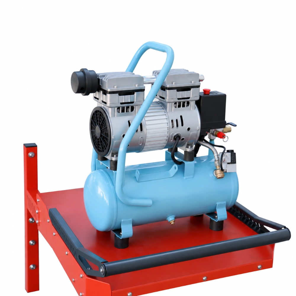 ZY-G7 pulse jet industrial vacuum cleaner built-in silent air compressor close-up for automatic pulse jet filter reverse cleaning system
