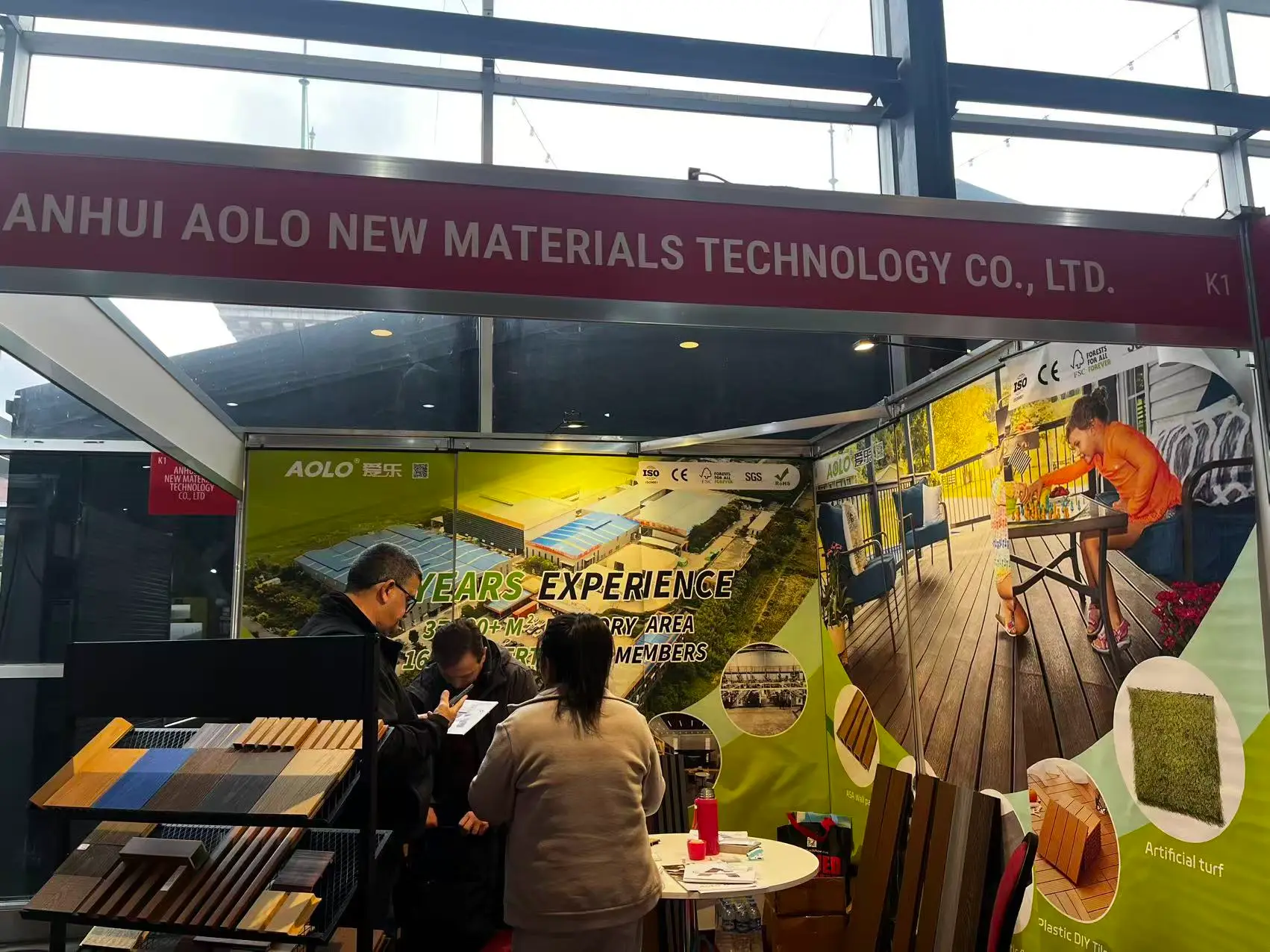 AOLO Presents WPC Building Solutions at an International Construction Exhibition