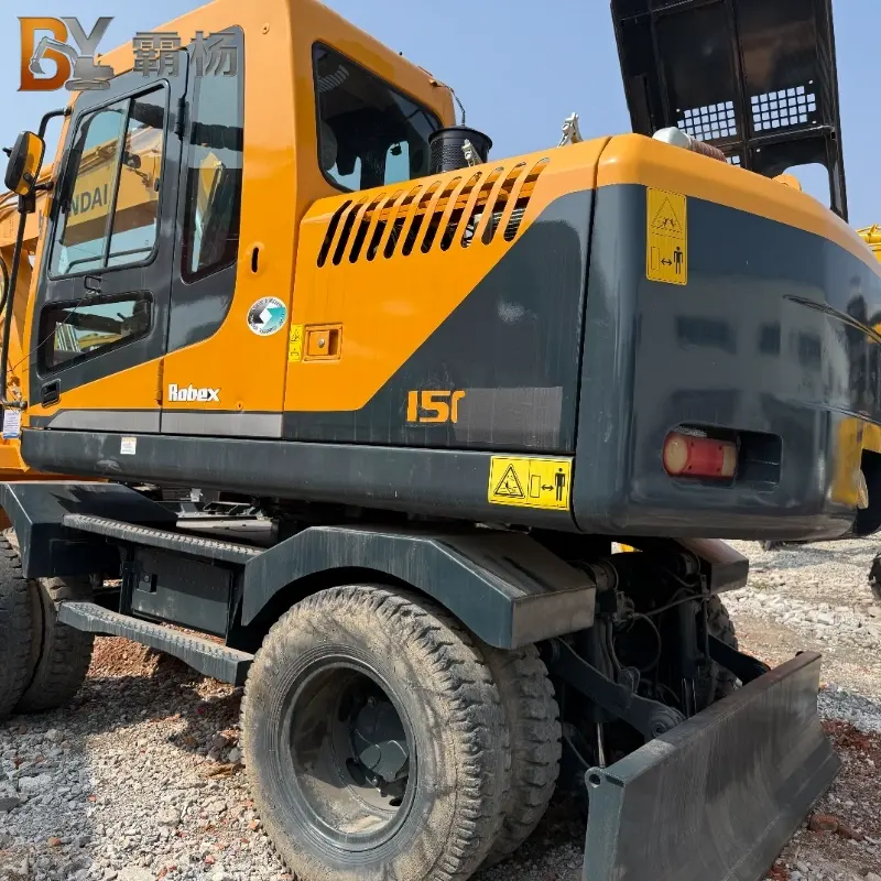 Original Used Hyundai R150-9 Medium Wheeled Excavator For Sale Global Supply