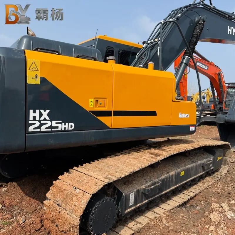 Second-Hand HYUNDAI R225 Excavator Medium Construction Machines Reliable 22-Ton Digger Supplier