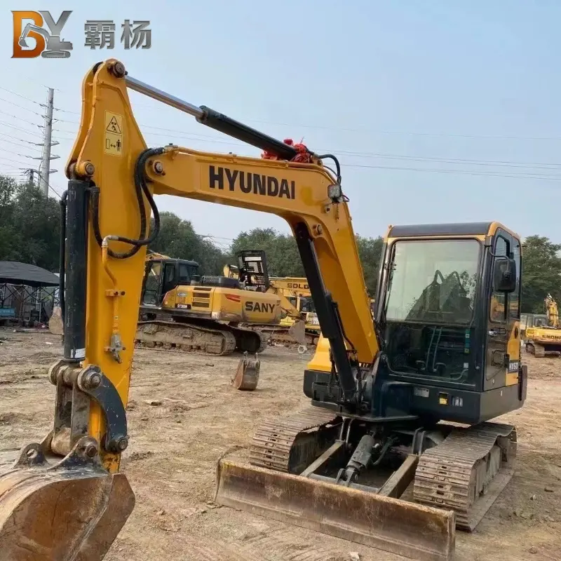 Second-Hand Hyundai R60 Mini Excavator Construction Equipment Compact Digger For Sale