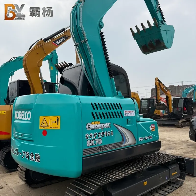 Used KOBELCO SK75 Mini Excavator Crawler Hydraulic Good Performance Low Price Su (