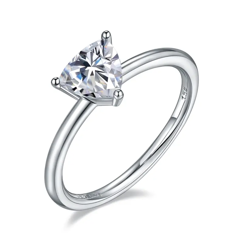 Classic triangle S925 moissanite ring