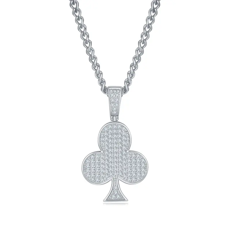Club aquarius S925 cross moissanite necklace