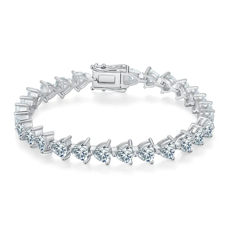 S925 gild triangle tennis moissanite bracelet