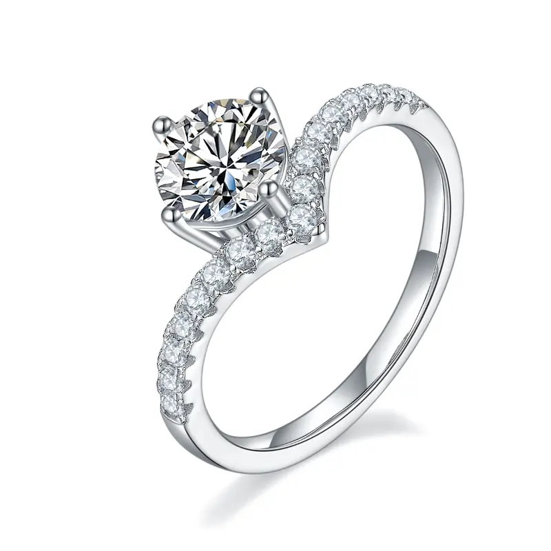 V S925 moissanite row ring