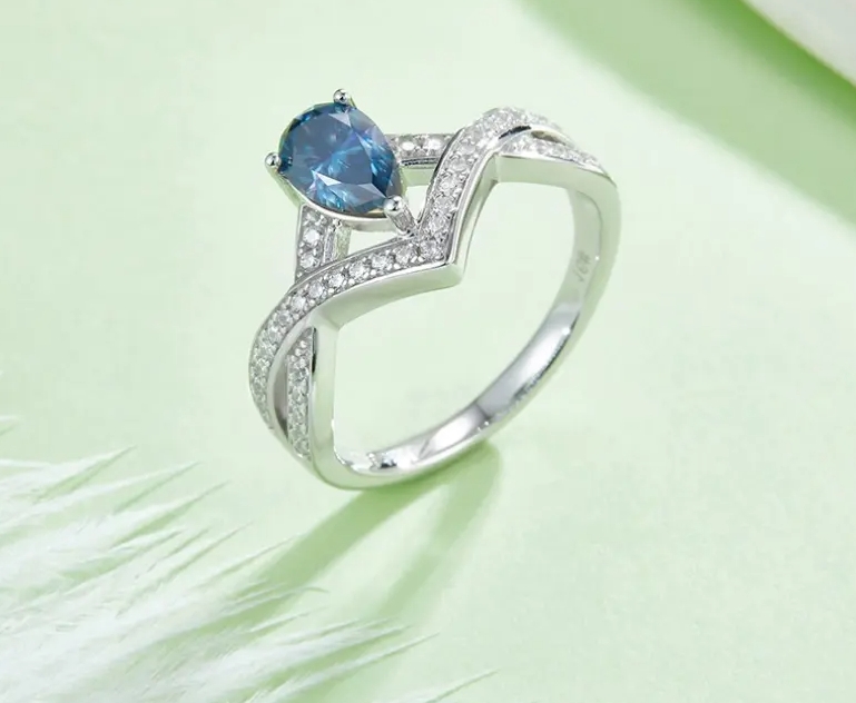 Moissanite engagement ring