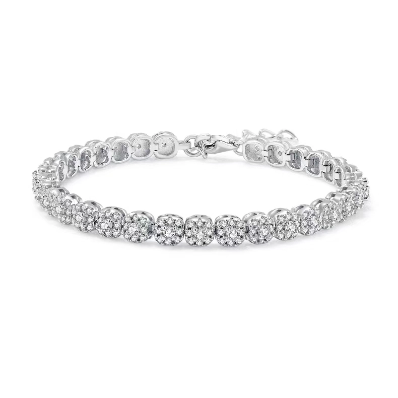 S925 gild square package tennis moissanite bracelet