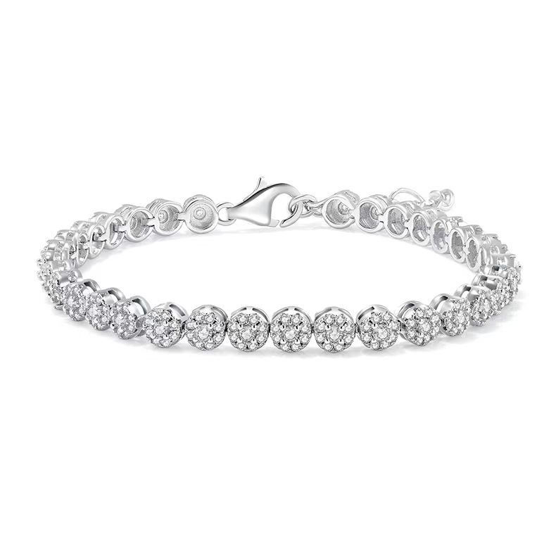 S925 gild parcel tennis moissanite bracelet