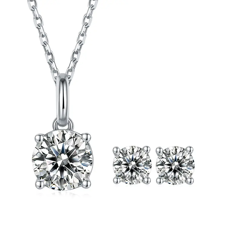 Classic Round S925 Moissanite Set