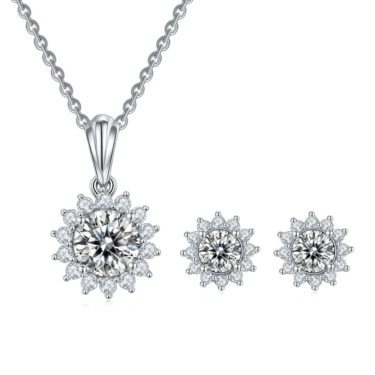 Sunflower S925 Moissanite Set.