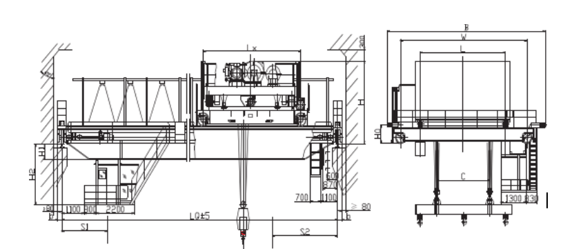 Bridge Crane With Rotating Suspension Beam