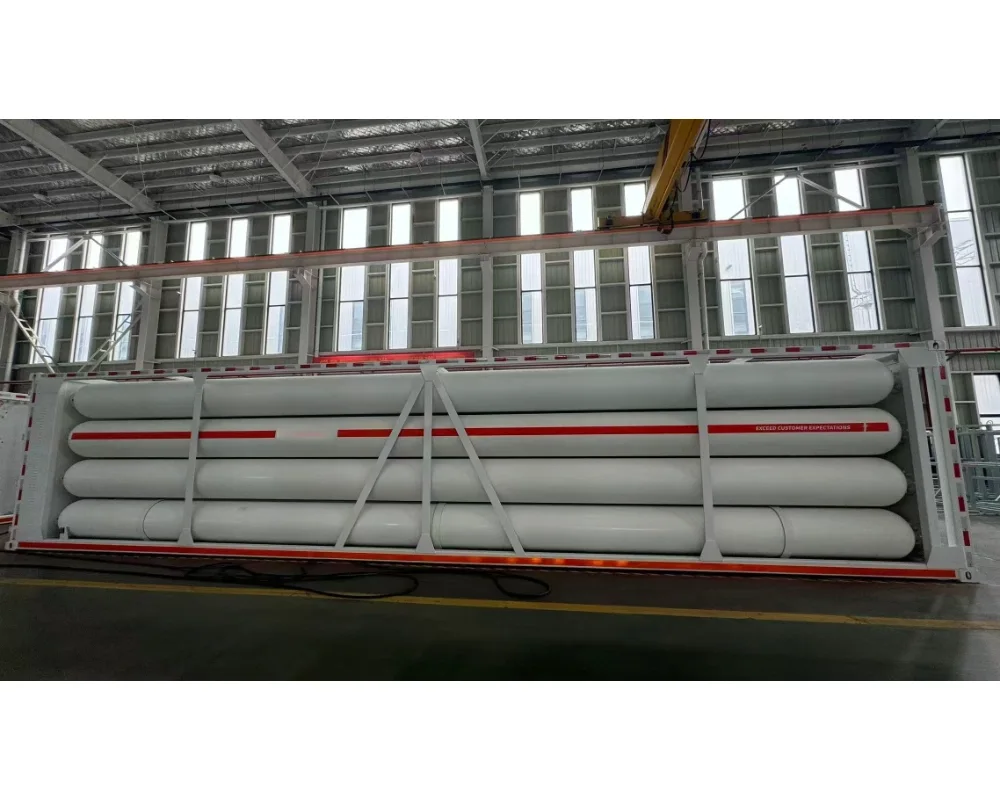 Remolque de tubo largo de 12 tubos de alta capacidad para transporte de gas (1)