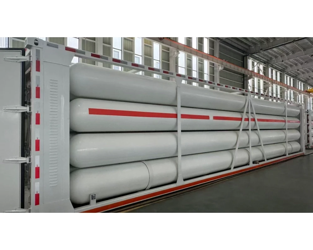 Remolque de tubo largo de 12 tubos de alta capacidad para transporte de gas (3)