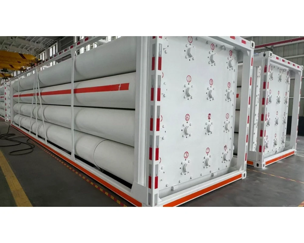 Remolque de tubo largo de 12 tubos de alta capacidad para transporte de gas (5)