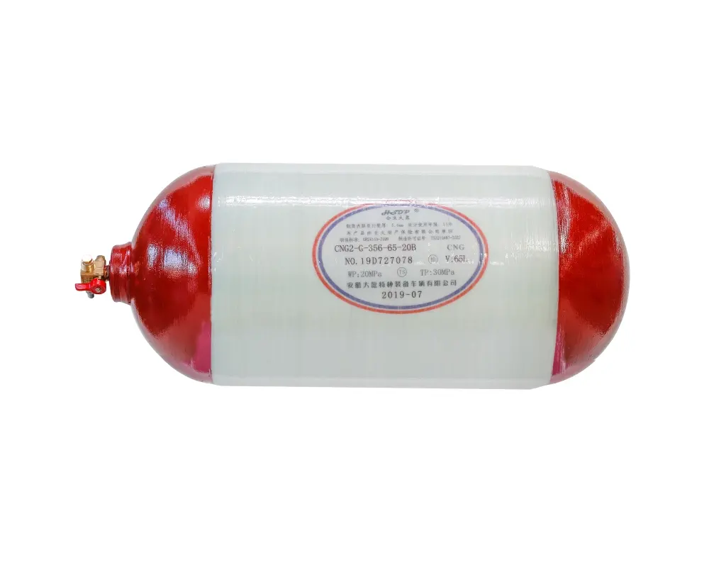 Type 2 CNG Cylinder 356-65 Carbon Fiber Wrapped 65L 20MPa