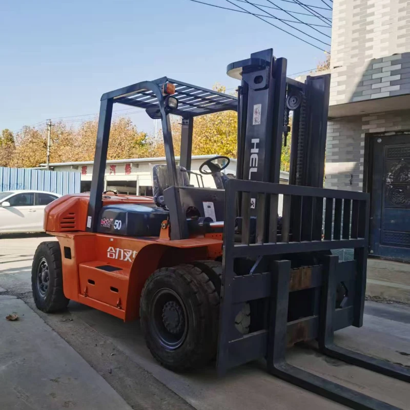 Used Heli 5‑ton diesel forklift for export