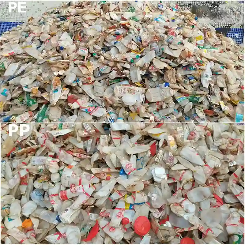 Separated PP/PE bottles-after sorting