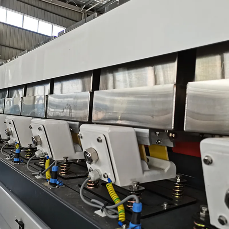 Close-up shot of built-in vibratory feeding assembly on APEX N nut color sorter, stable vibration feeding structure ensuring uniform single grain falling, specially optimized for high-oil nut raw material conveying