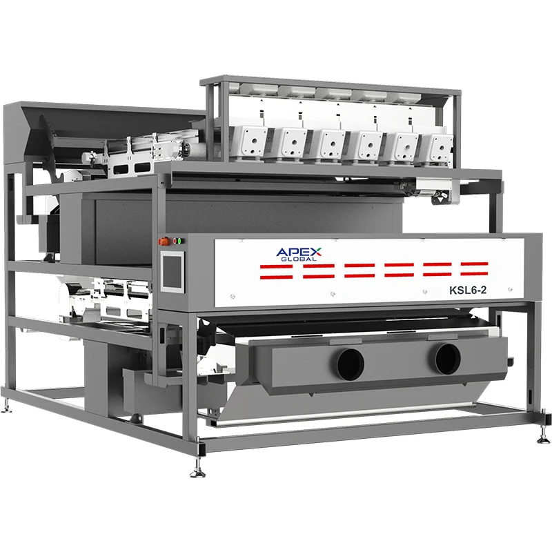 KSL6-2 - Renderização mecânica completa do classificador óptico de minério a seco de dupla camada, equipamento estável de processamento de quartzo a seco de alta capacidade.
