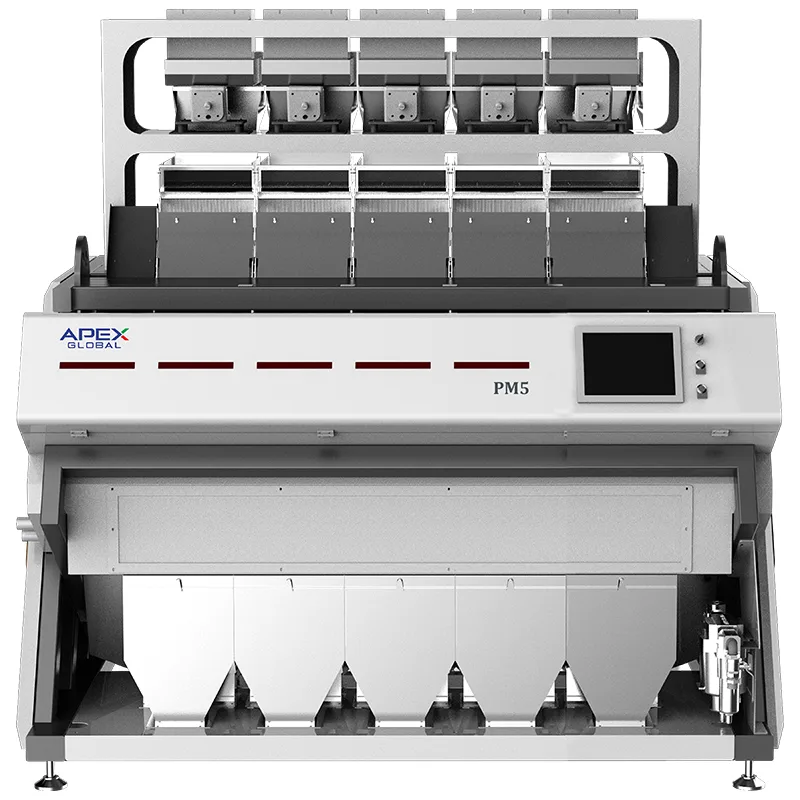6 chutes NIR polymer sorting machine for plastic flake resin separate