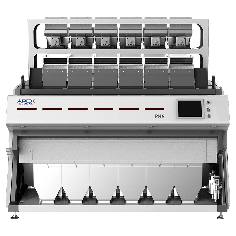 8 chutes NIR polymer sorting machine for plastic flake resin separate