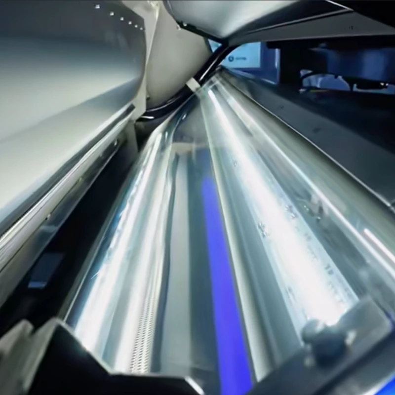 Close-up of built-in constant brightness optical light assembly inside Model N6+ nut sorter, stable supplementary light environment guarantees accurate data collection for dual-view infrared scanning under long-time continuous working conditions