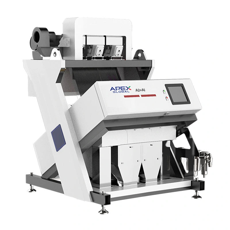 APEX A2+AI coffee bean color sorter, AI optical sorting machine for green raw coffee beans