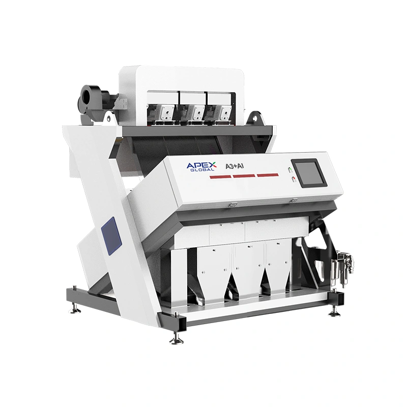 APEX A3+AI multi-channel coffee color sorter, high capacity raw coffee bean sorting equipment