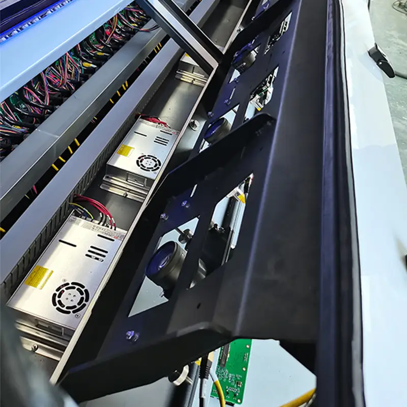 Internal camera and electronic components of APEX coffee bean color sorter, high precision optical sensor system