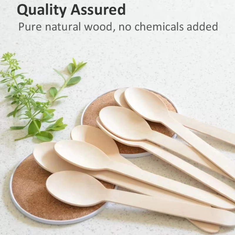disposable wooden spoon