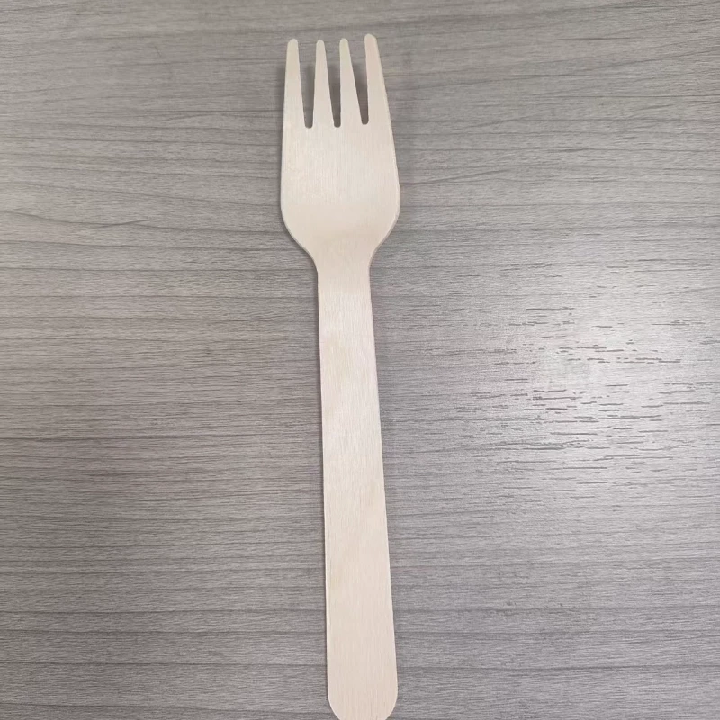 tenedor de madera desechable de 160 mm