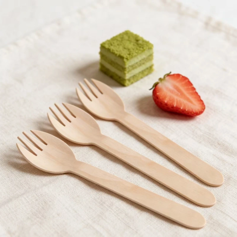 160mm wooden spork-1