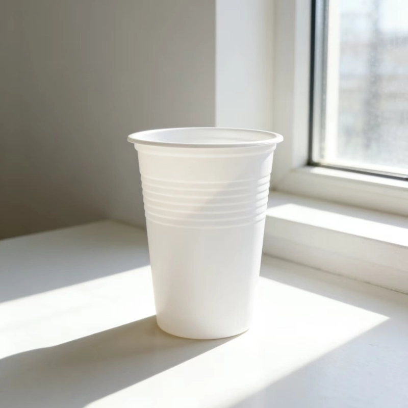 12oz Maisstärke, weißer Becher4
