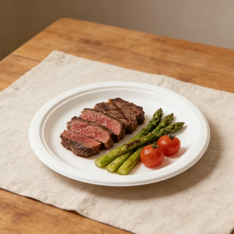 assiette ronde jetable en bagasse7