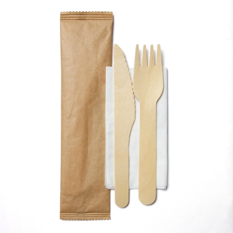 160mm wooden cutlery set