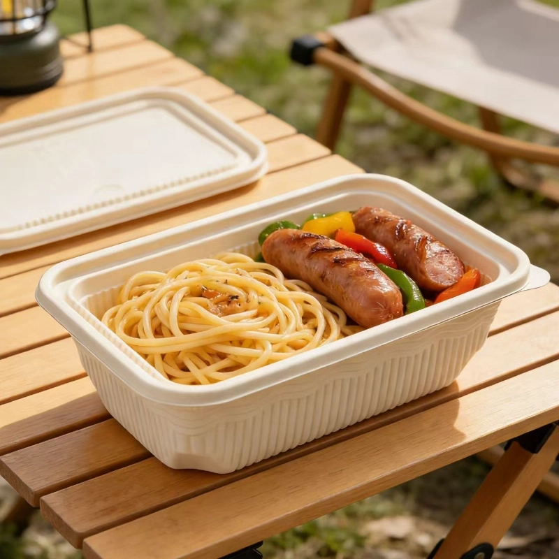 Boîte à lunch carrée en pla de 1000 ml