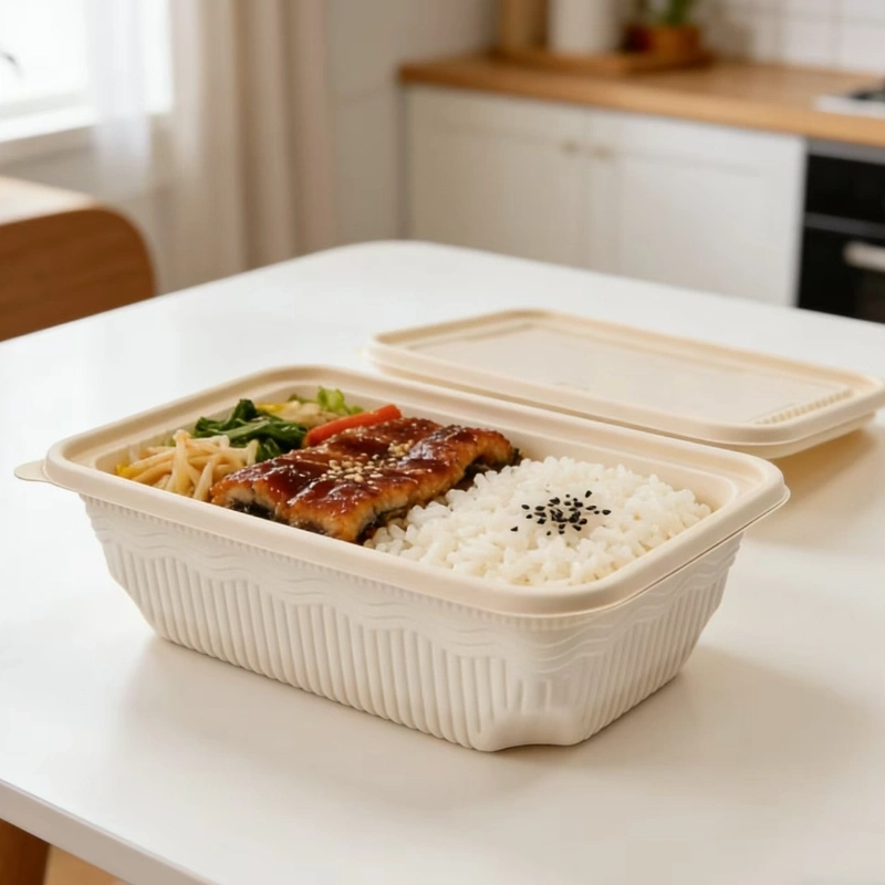 Boîte à lunch carrée en pla de 1000 ml