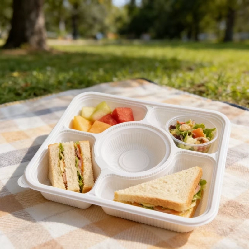 1500ml pla 5-compartment lunch box11