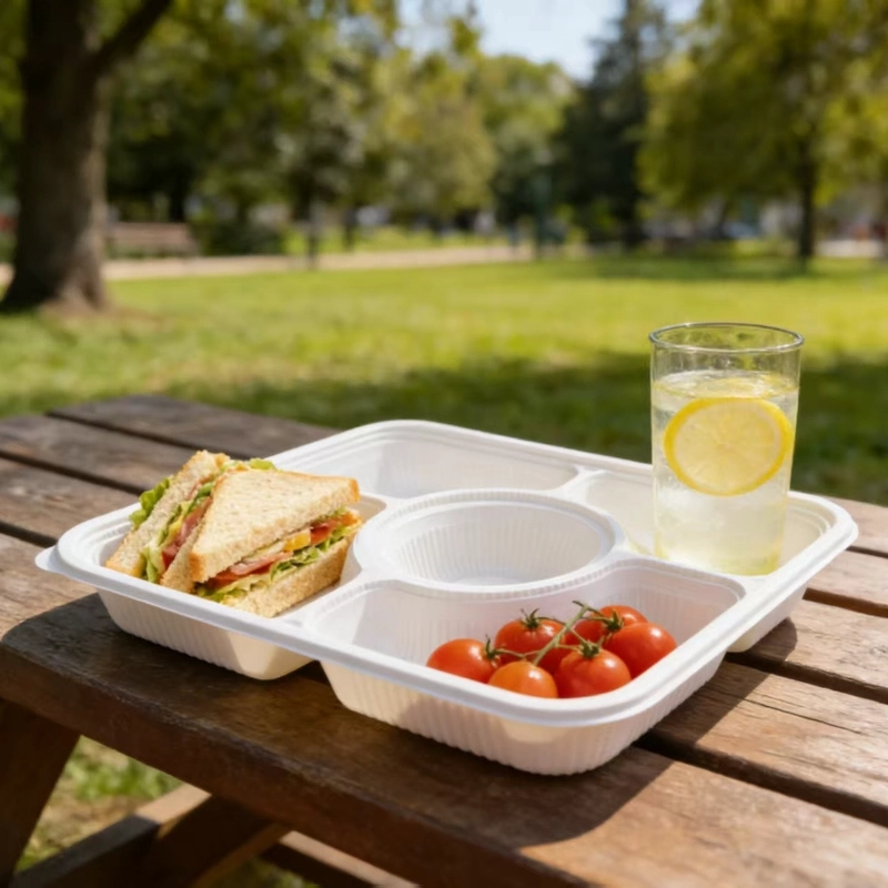 1500ml pla 5-compartment lunch box3