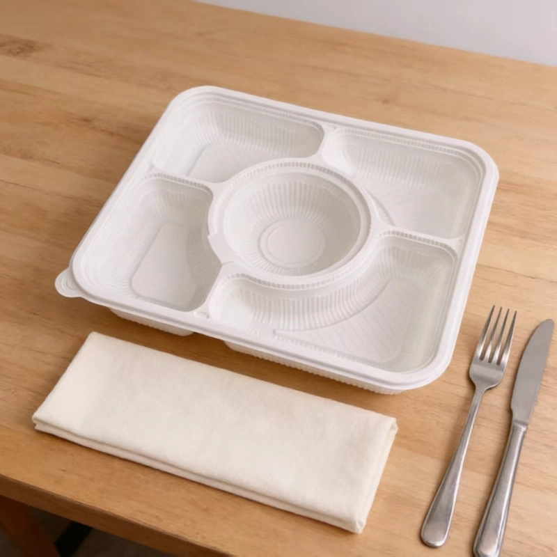 1500ml pla 5-compartment lunch box9