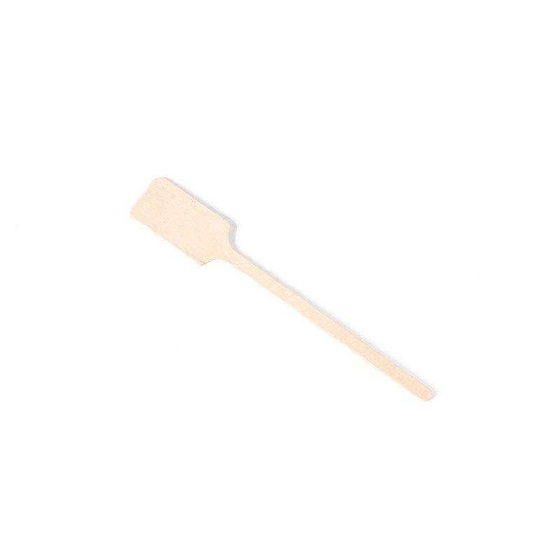 disposable oar-shaped wooden coffee stirrer-1