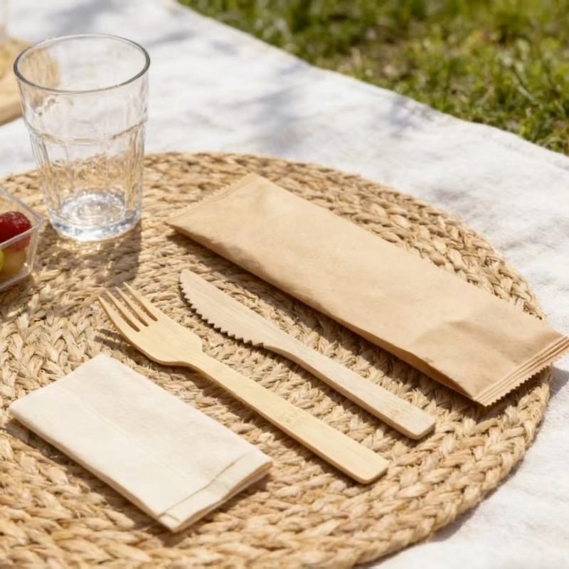 disposable bamboo cutlery set2