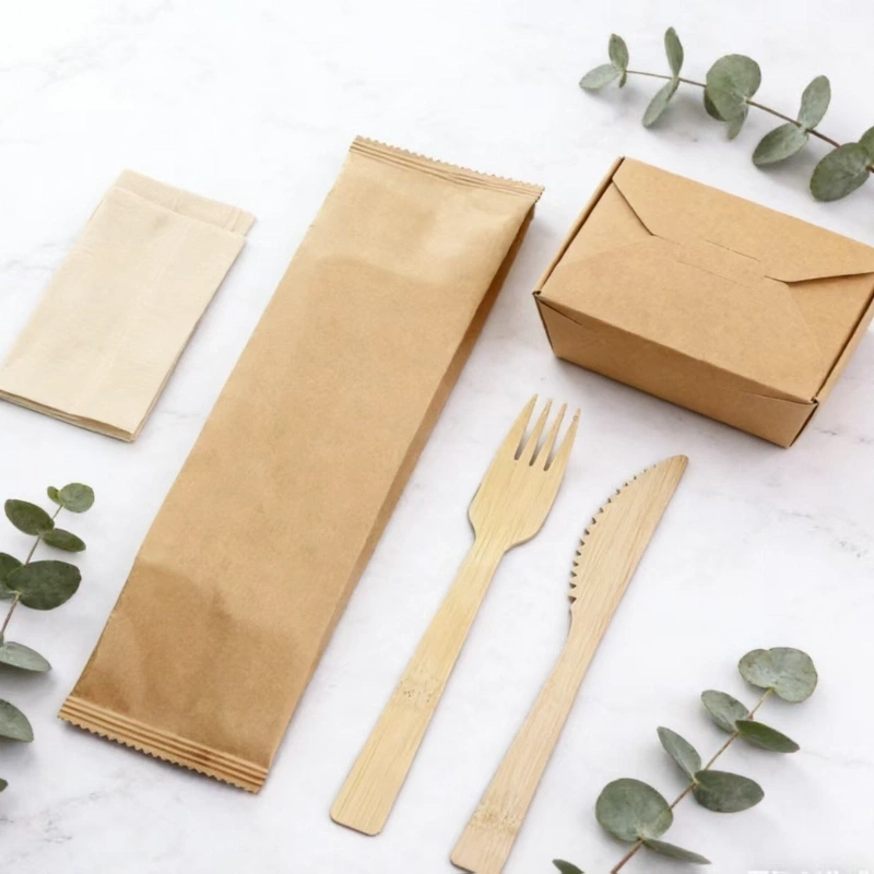 disposable bamboo cutlery set