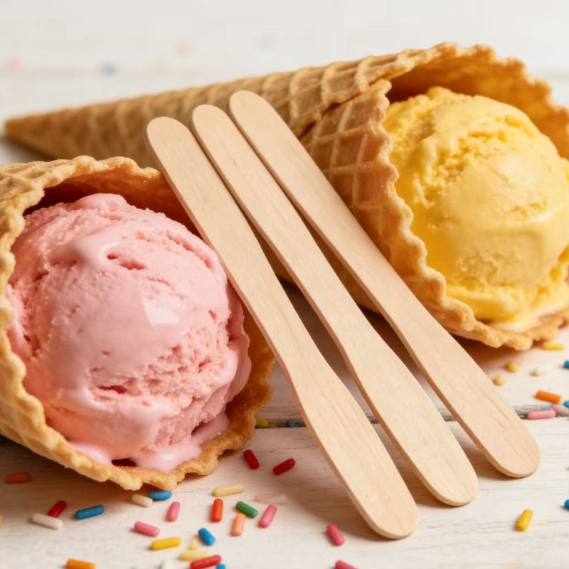 90mm wooden ice cream spoon-5