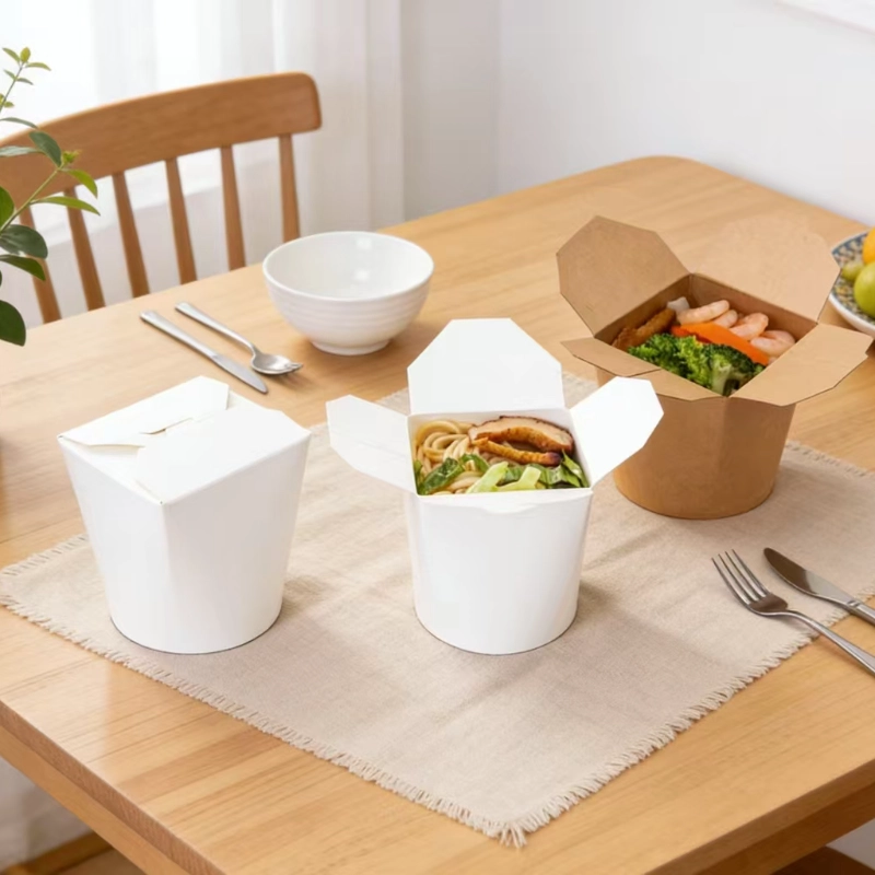 disposable paper round bottom noodle box7