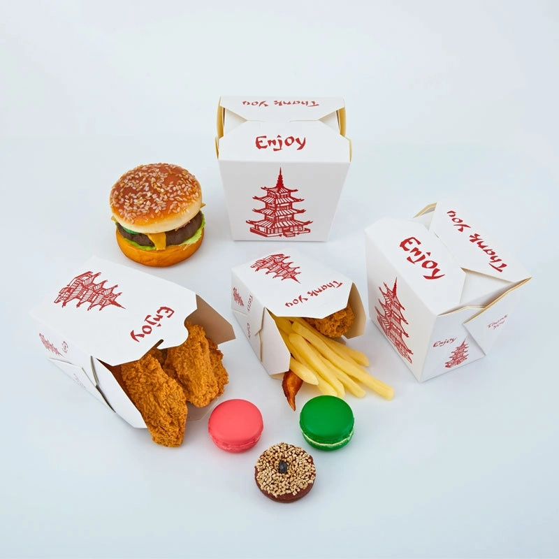 disposable paper square bottom noodle box12